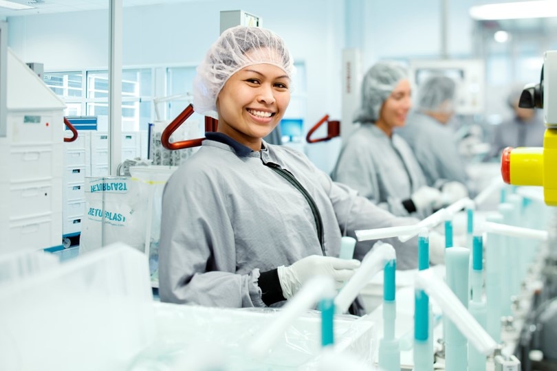 picture of a woman in a lab in Mørdrup, Denmark