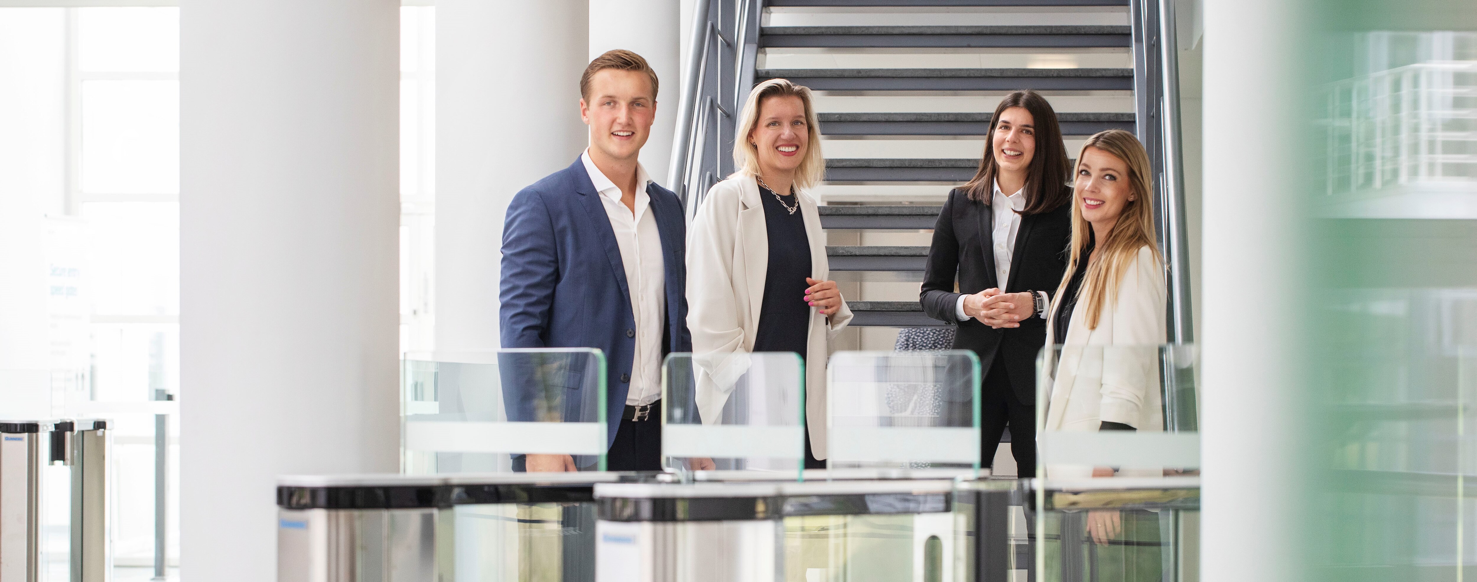 Billede af Investor relations afdelingen. Fra venstre til højre; Otto Madsen, Ellen Bjurgert, Aleksandra Dimovska & Hannah Larsen.